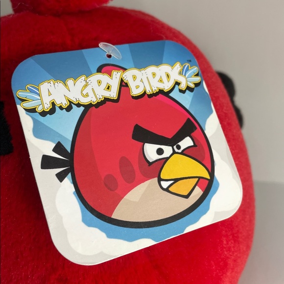 Red Angry Birds Plush 2010 With Tag ~7” - Picture 2 of 8